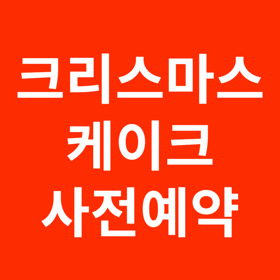 크리스마스 케이크 사전예약