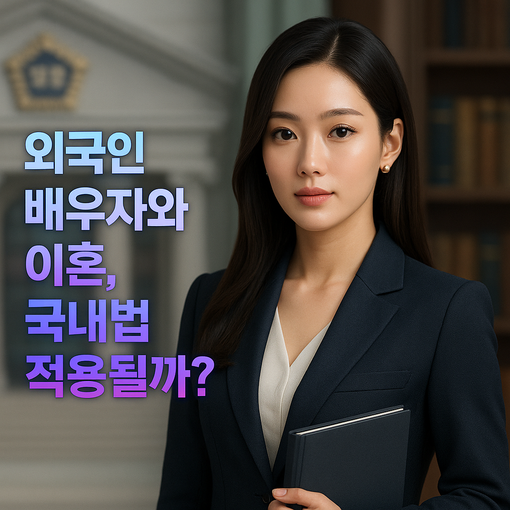 외국인 배우자와 이혼, 국내 한국법 적용 기준