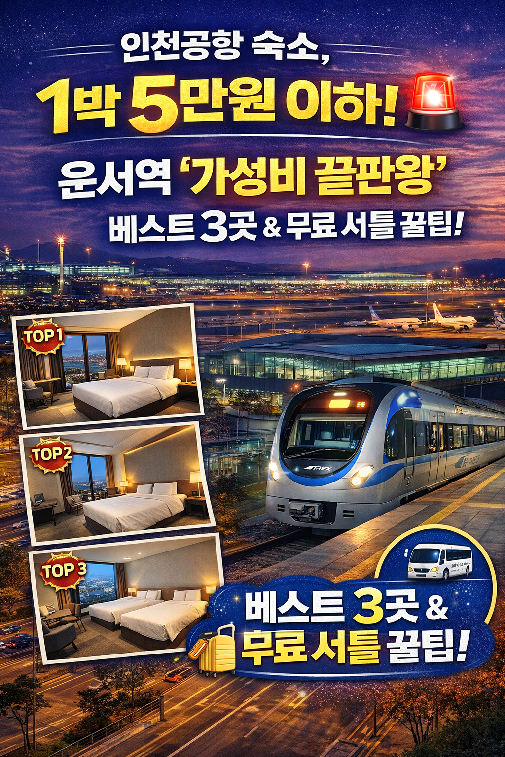 인천공항 숙소, 1박 5만원 이하!