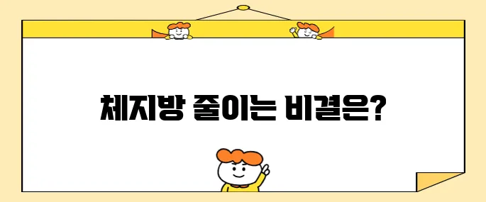 체지방 감소를 위한 10가지 방법 계산기입니다!