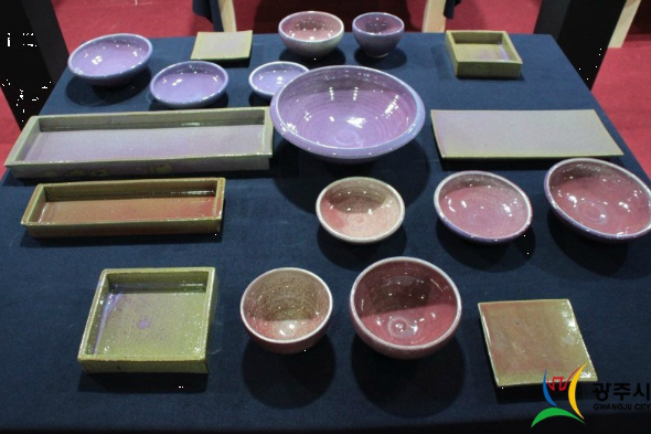 보라색 다기세트