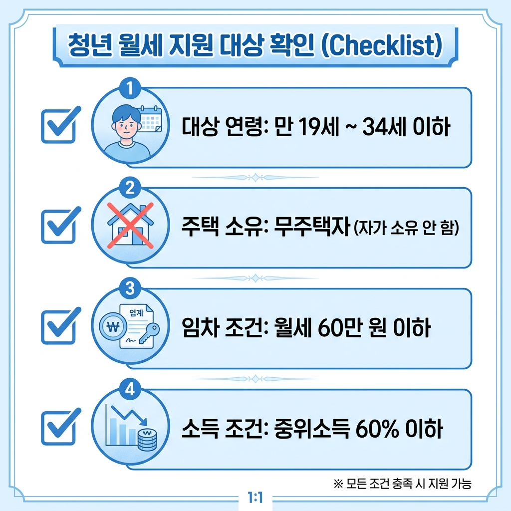 2026년 청년 월세 지원 자격 조건