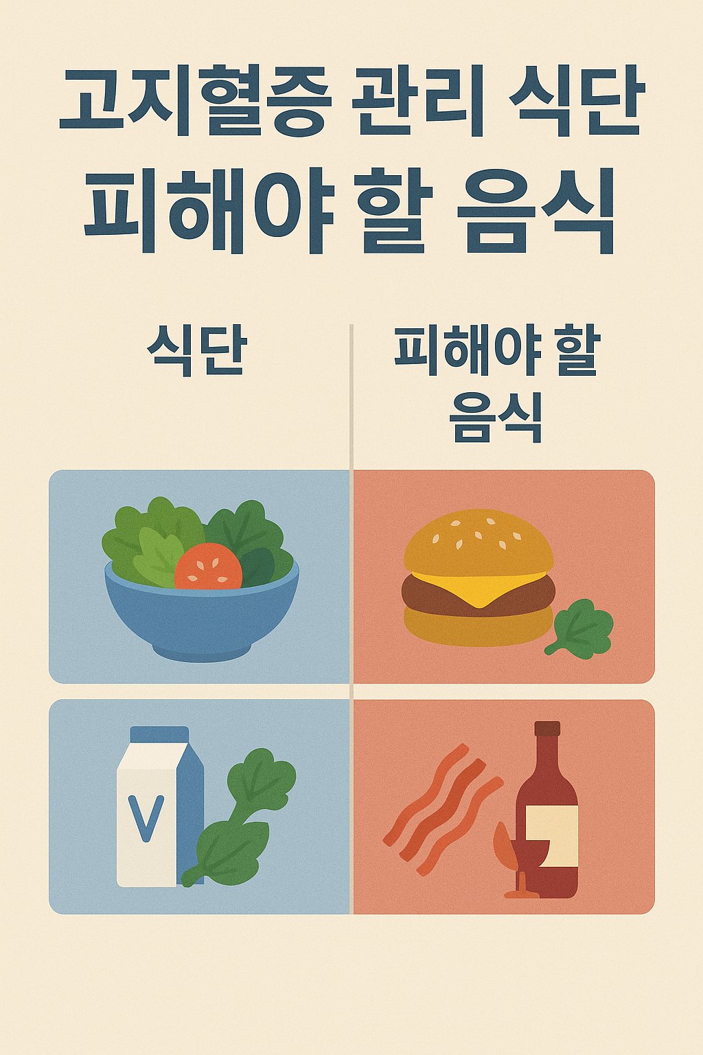 고지혈증 관리 식단과 피해야 할 음식