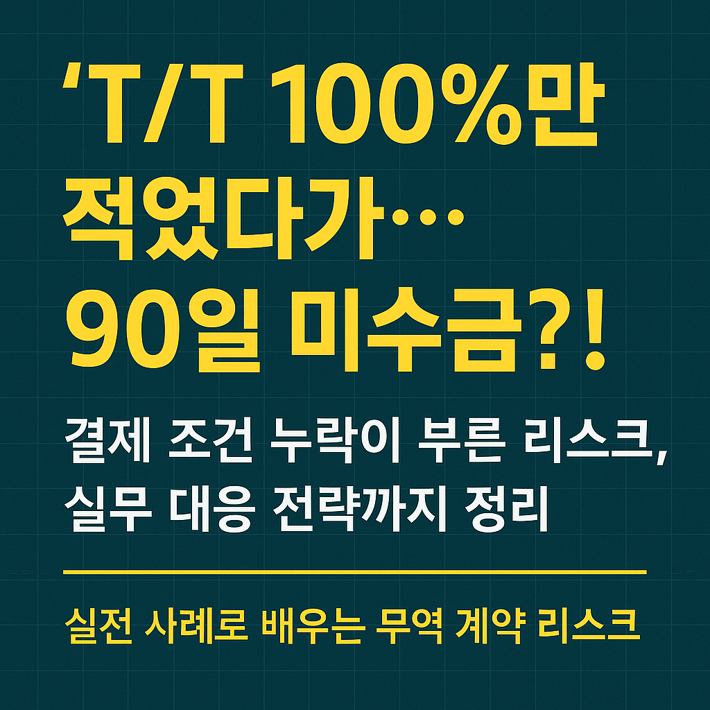 결제 조건 누락이 부른 리스크, 실무 대응 전략까지 정리!