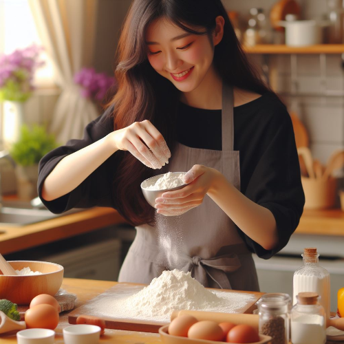밀가루 칼로리 및 콜레스테롤 관계 