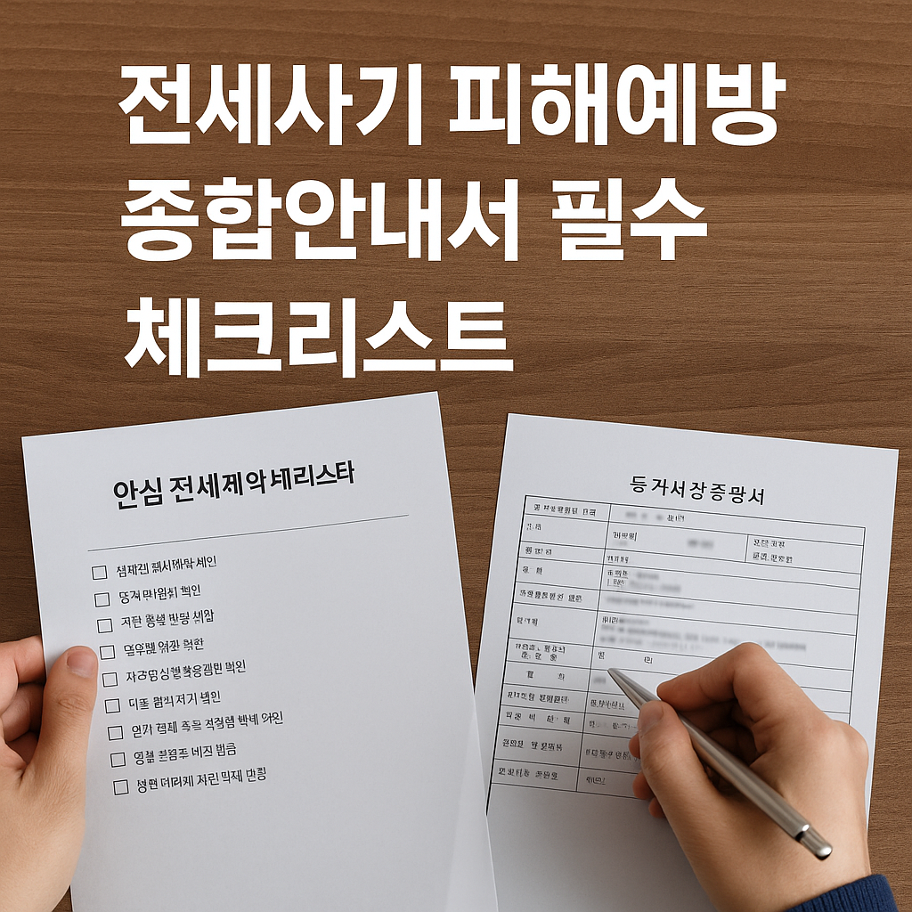 안심전세계약 체크리스트 5분 정리, 전세사기 막는 필수 가이드