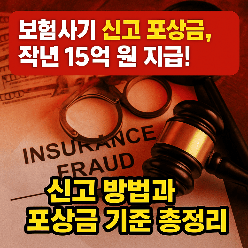 ​보험사기 신고 포상금, 작년 15억 원 지급! 신고 방법과 포상금 기준 총정리