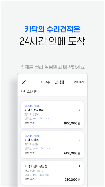 카닥, 자동차 관리 서비스