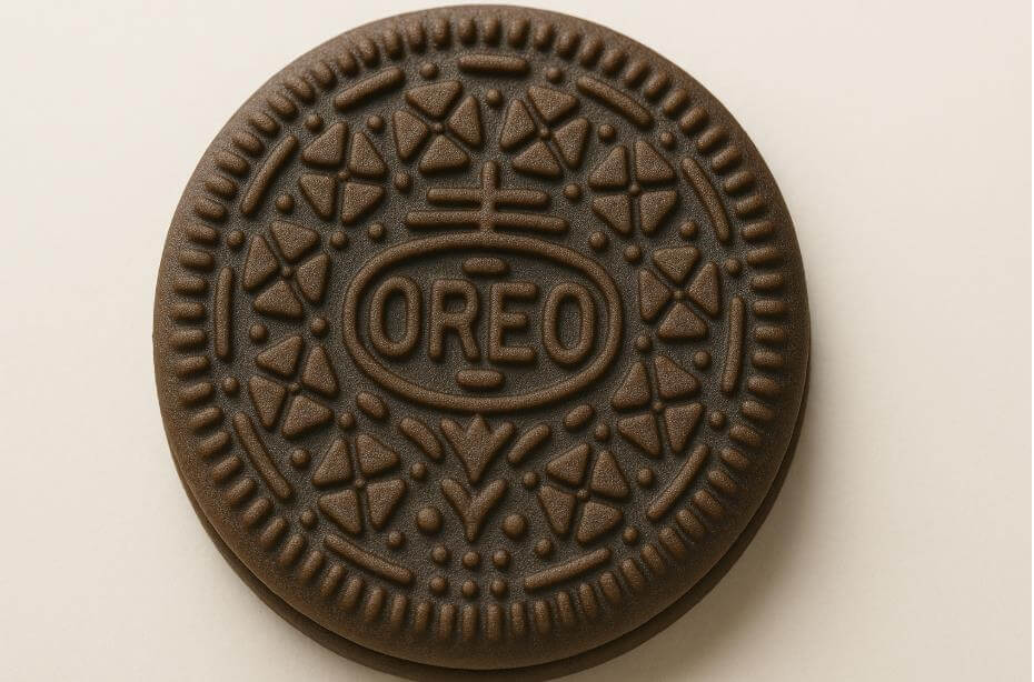 오레오 문양을 확대해 패턴을 선명히 보여주는 이미지.
