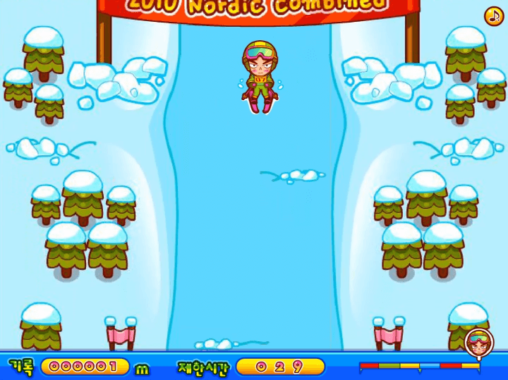 점프-스키-다음-플래시게임-시작-화면