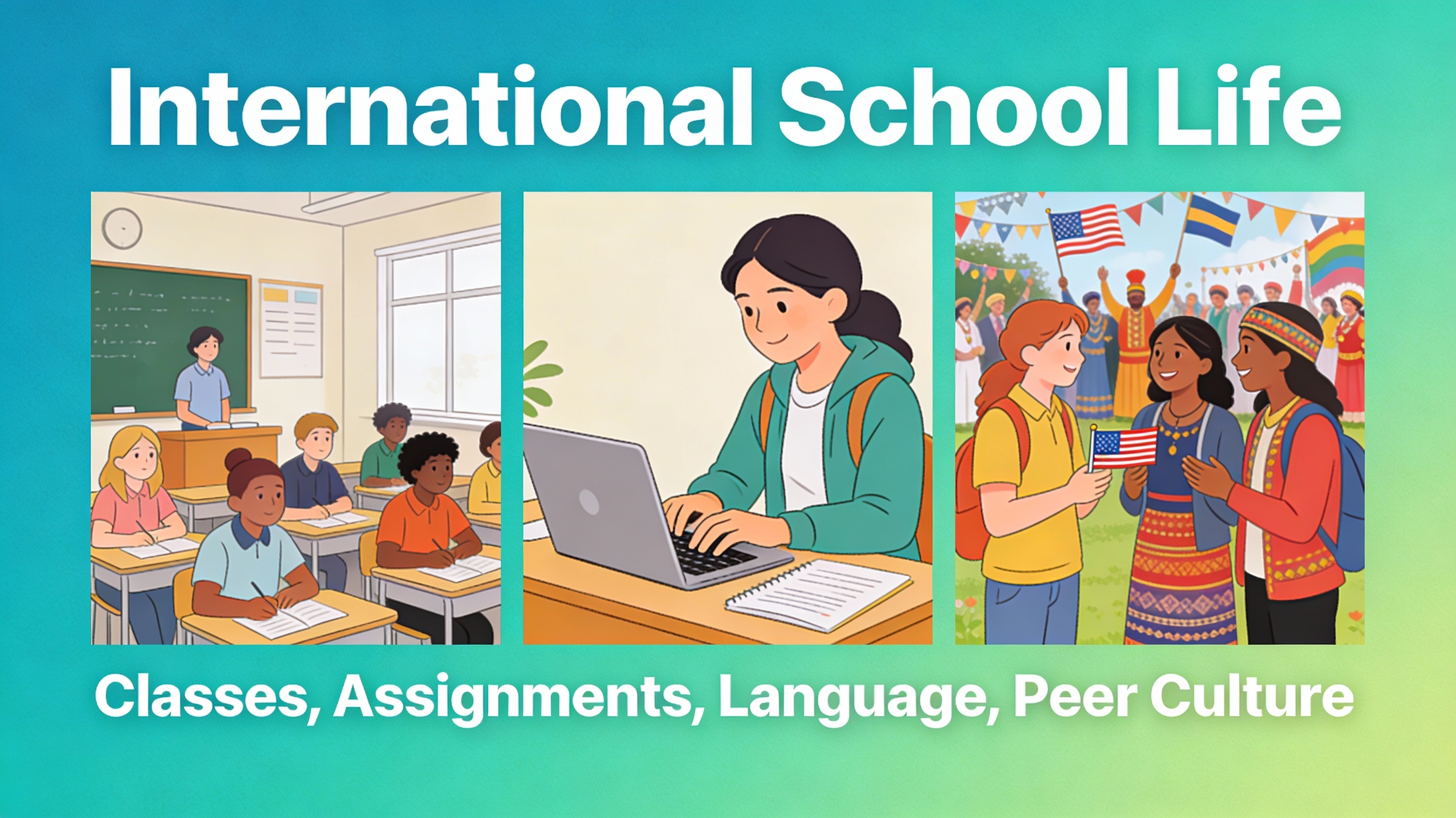 국제학교 생활 이해하기: 수업&middot;과제&middot;언어&middot;또래 문화의 실제 모습