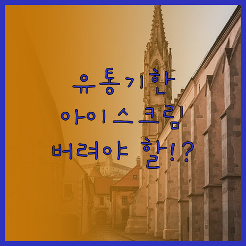 유통기한 지난 아이스크림 버려야 할 ..