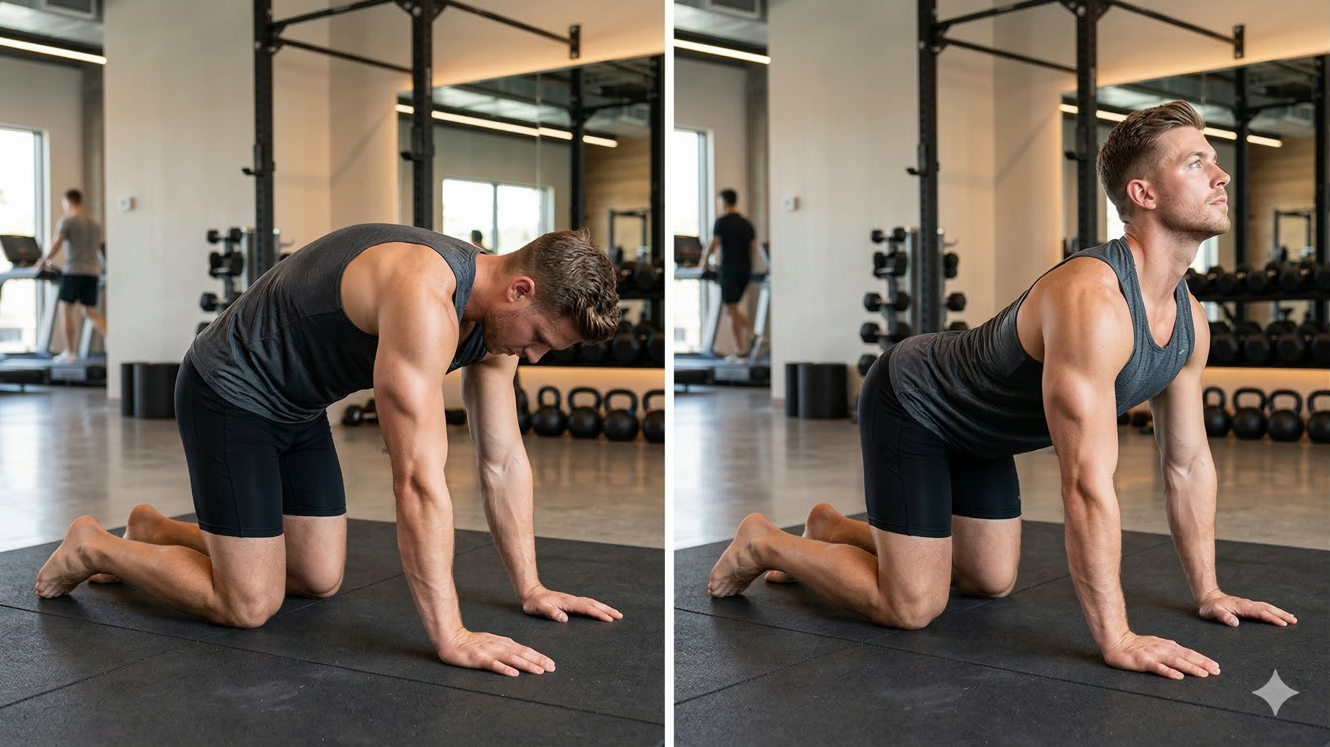 7. 고양이-소 스트레칭 &ndash; 마무리 1분