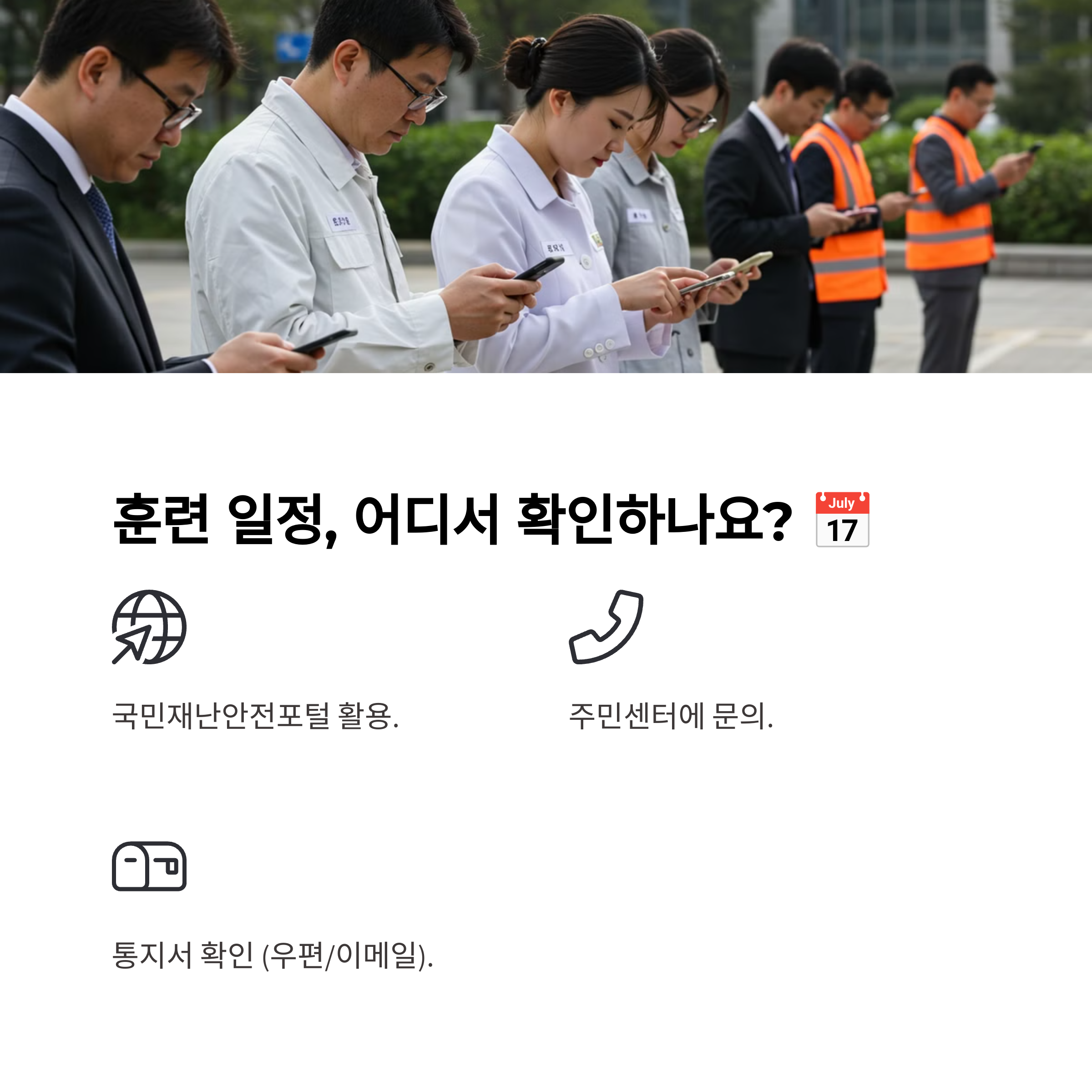 민방위 훈련 조회 방법