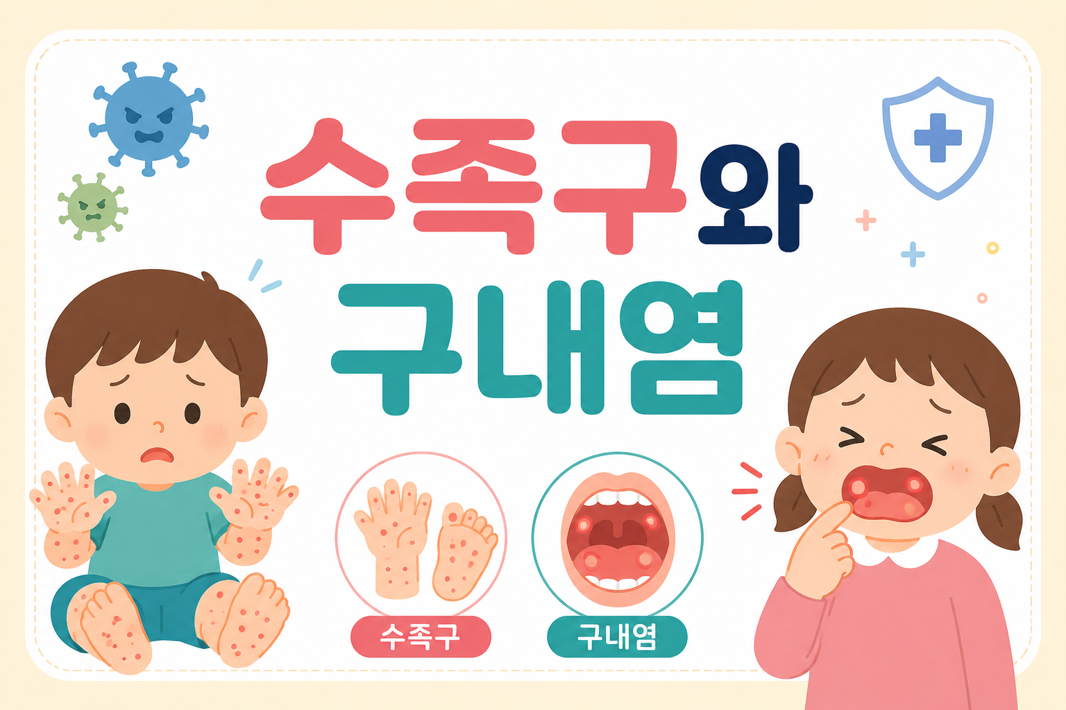 수족구와 구내염 증상 사진