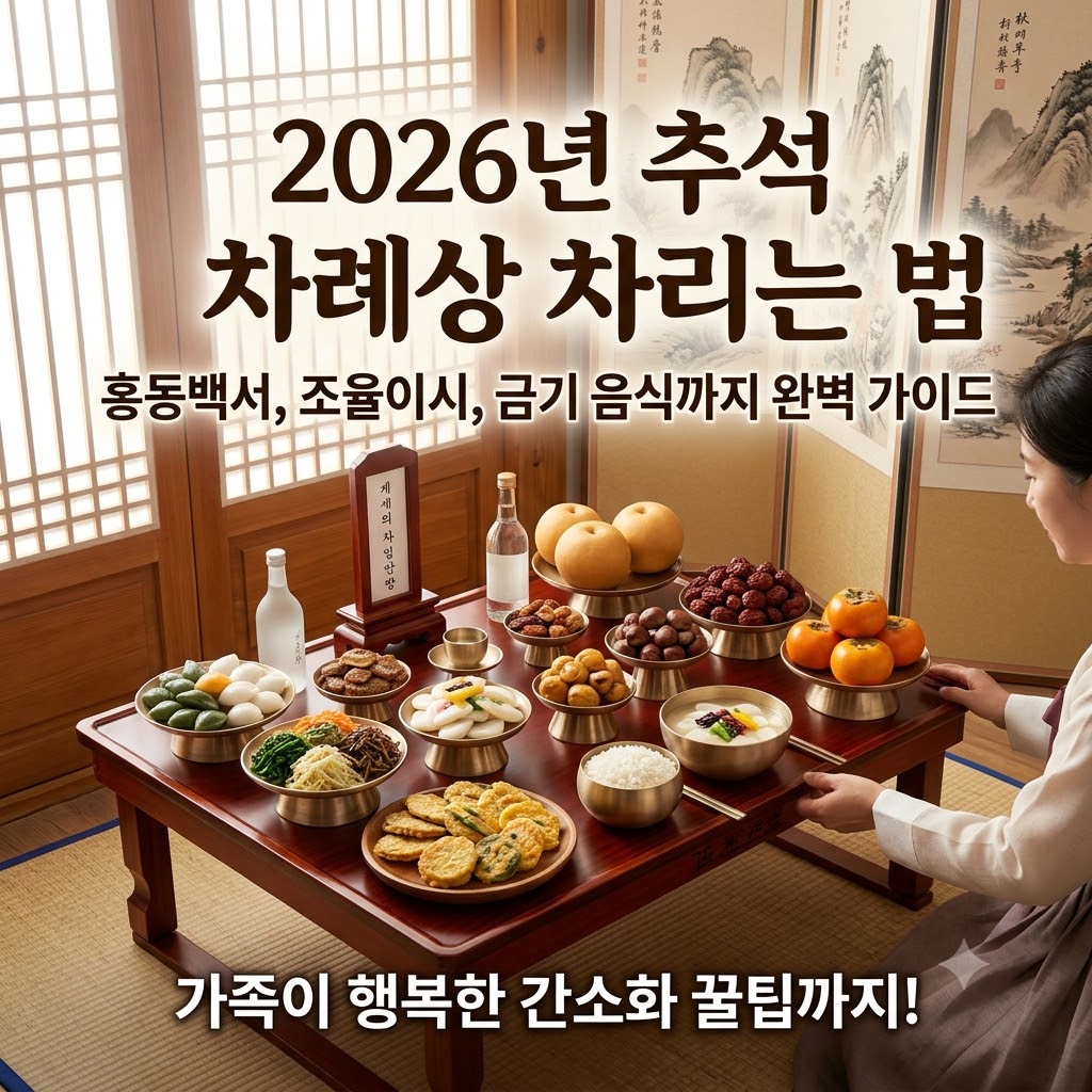 추석 차례상 차리는 방법