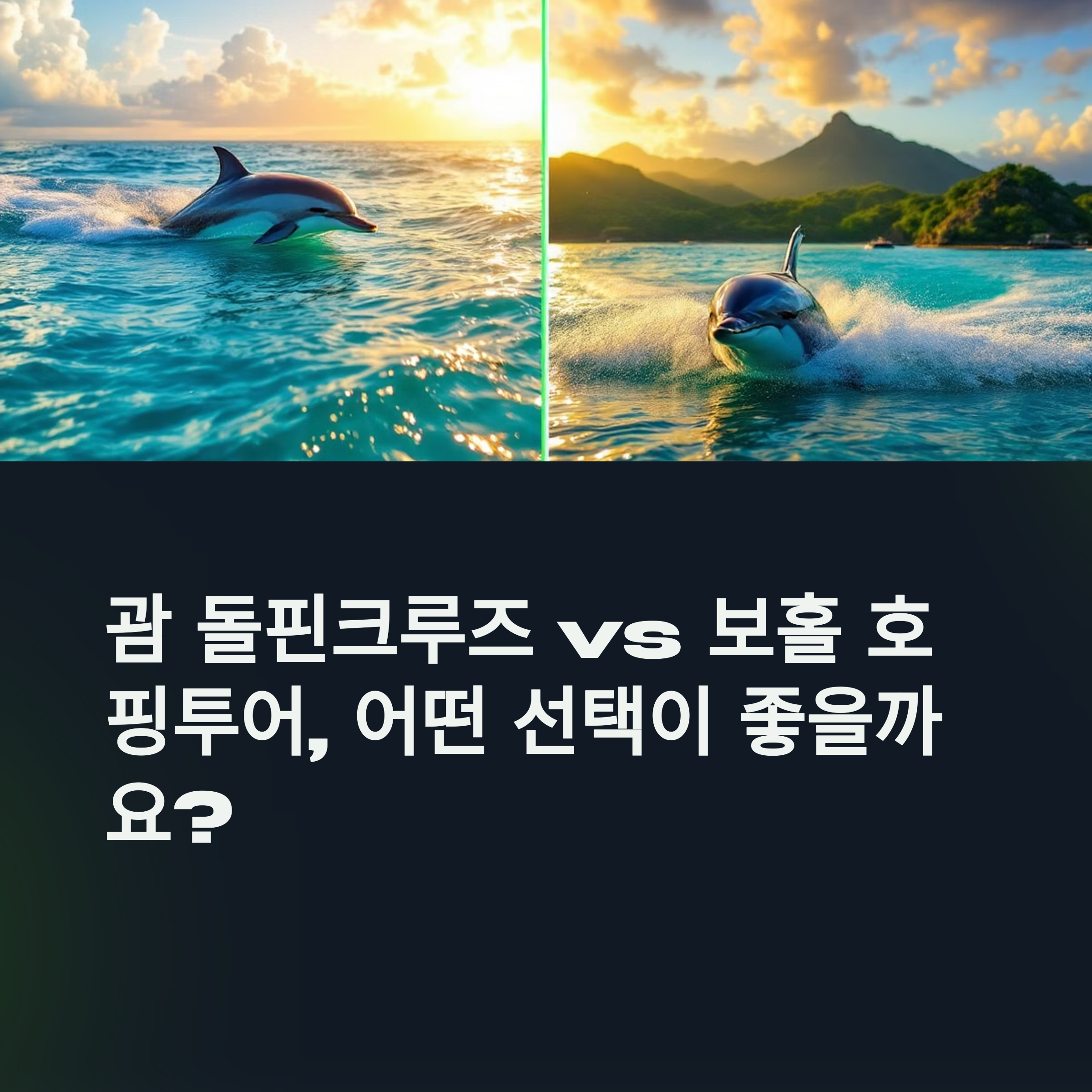 괌-돌핀크루즈와보홀호핑투어당신에게맞는최고의선택은