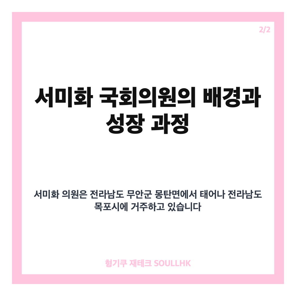 서미화 국회의원 프로필과 최고위원 출마 선언 최신 동향 완벽 정리 카드뉴스 3