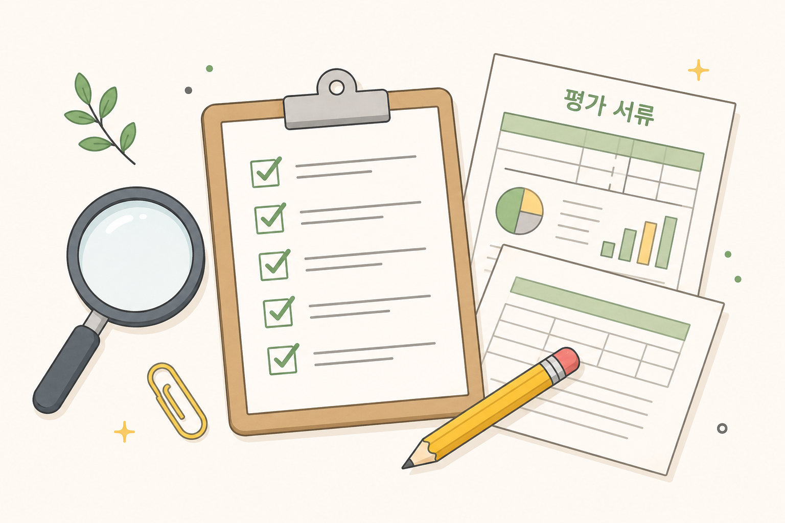 사무실 체크리스트와 문서 디자인