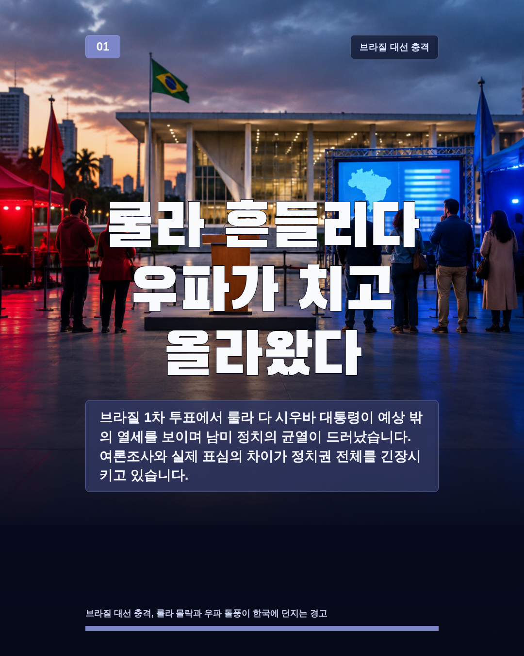 룰라 흔들리다 우파가 치고 올라왔다