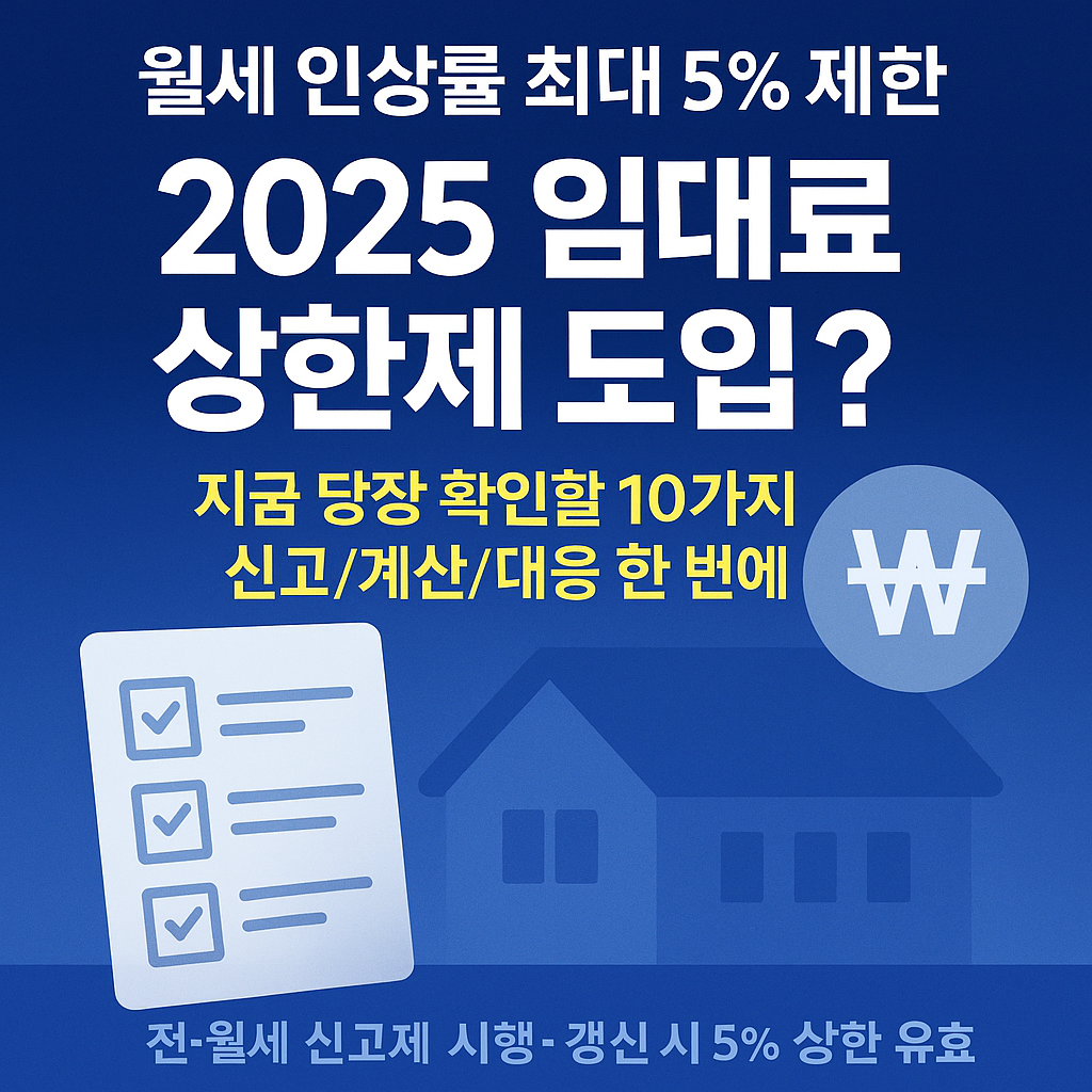 2025 임대료 상한제 도입? 월세 부담 줄이는 ‘진짜’ 방법 총정리