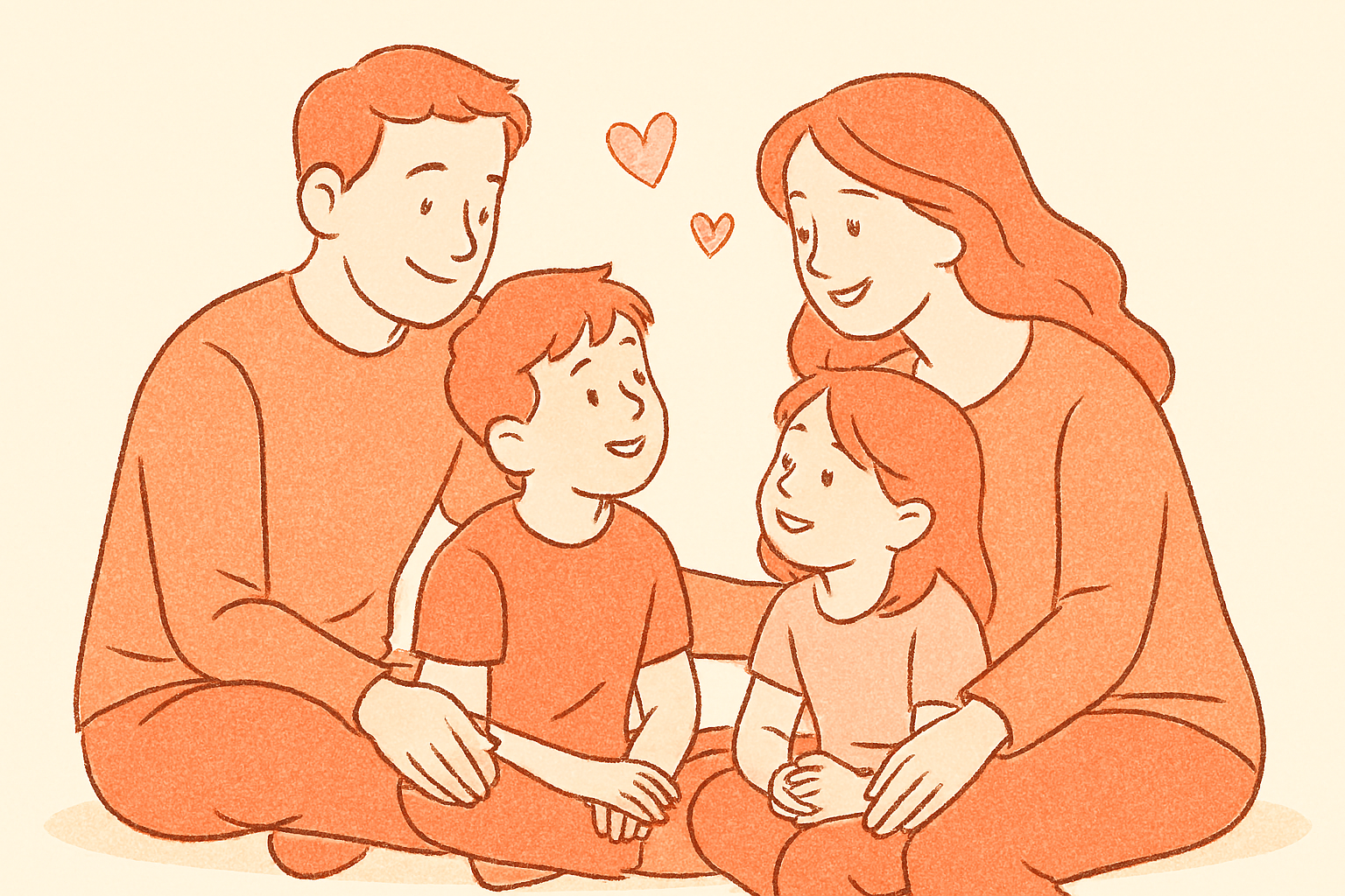 감정을 나누는 가족의 일상적인 대화 시간