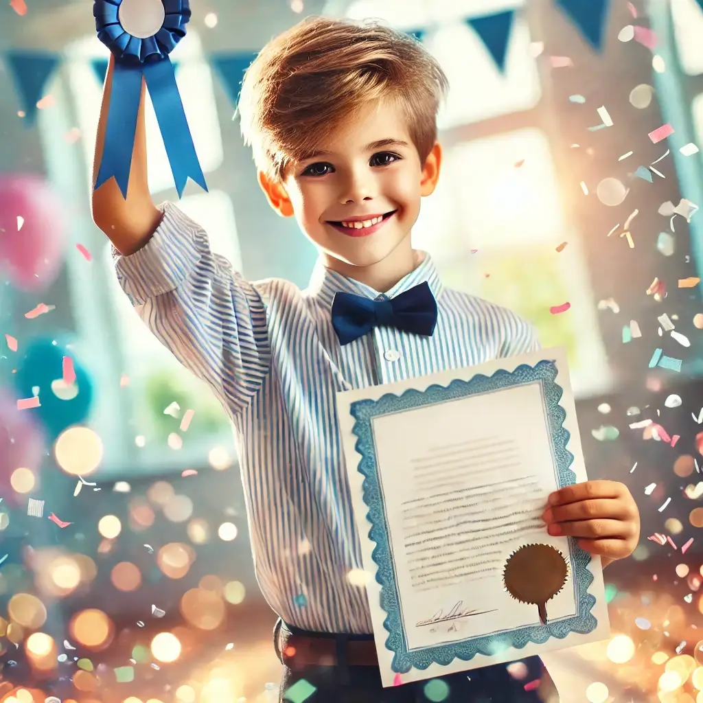 성취감을 통해 자부심을 갖는 아이의 모습