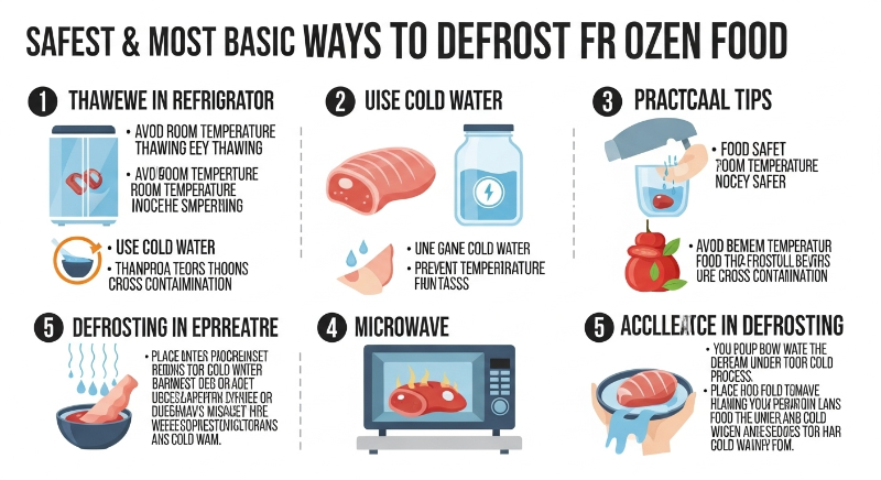 냉장 해동: 가장 안전하고 추천하는 방법입니다.