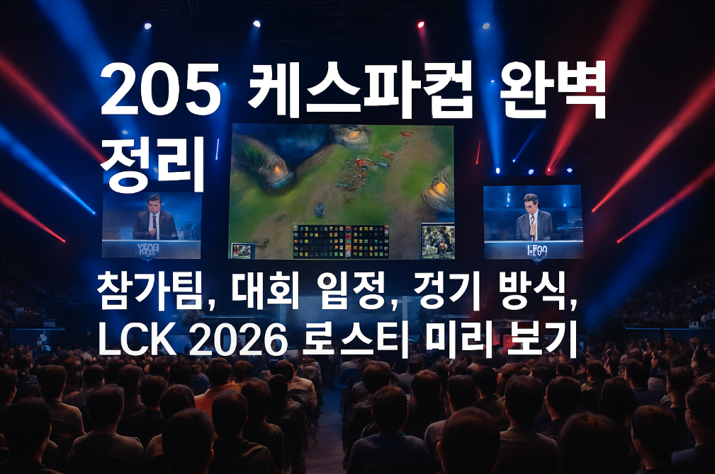 2025 케스파컵 3분 완벽 정리! LCK 2026 로스터 미리보기까지