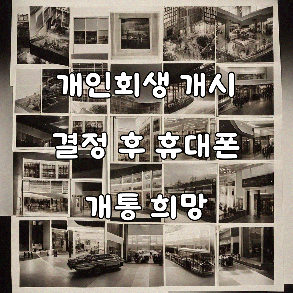 개인회생 개시 결정자 휴대폰 개통, 가능한가요?