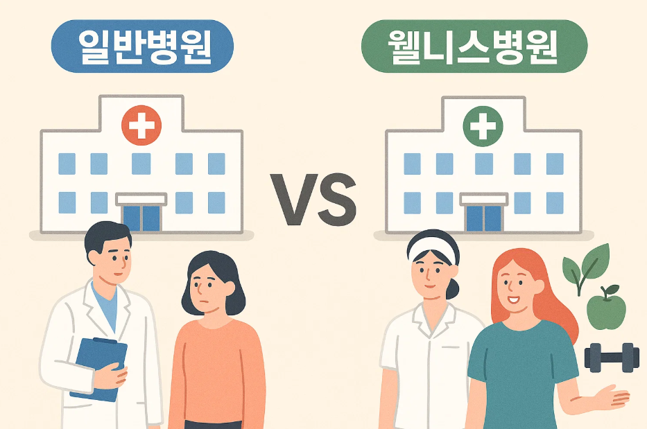 일반병원 VS 웰니스병원 사진