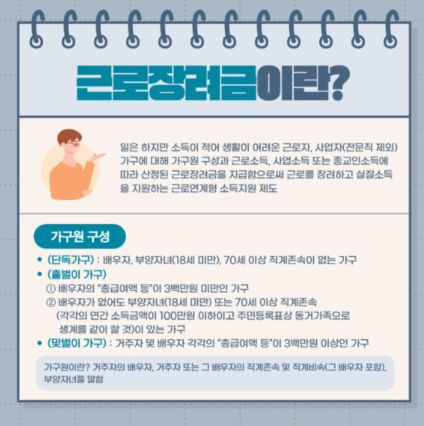 2024 근로장려금 지급액계산