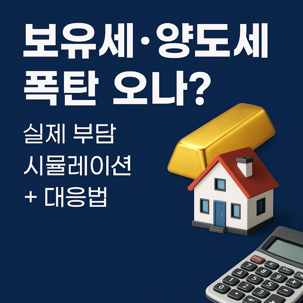 주택 보유세·양도세 폭탄 진짜 올까? 실제 시뮬레이션으로 확인해본 현실 부담과 대응법