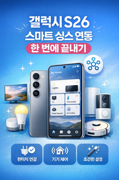 갤럭시 S26 스마트 싱스 연동 설정 방법
