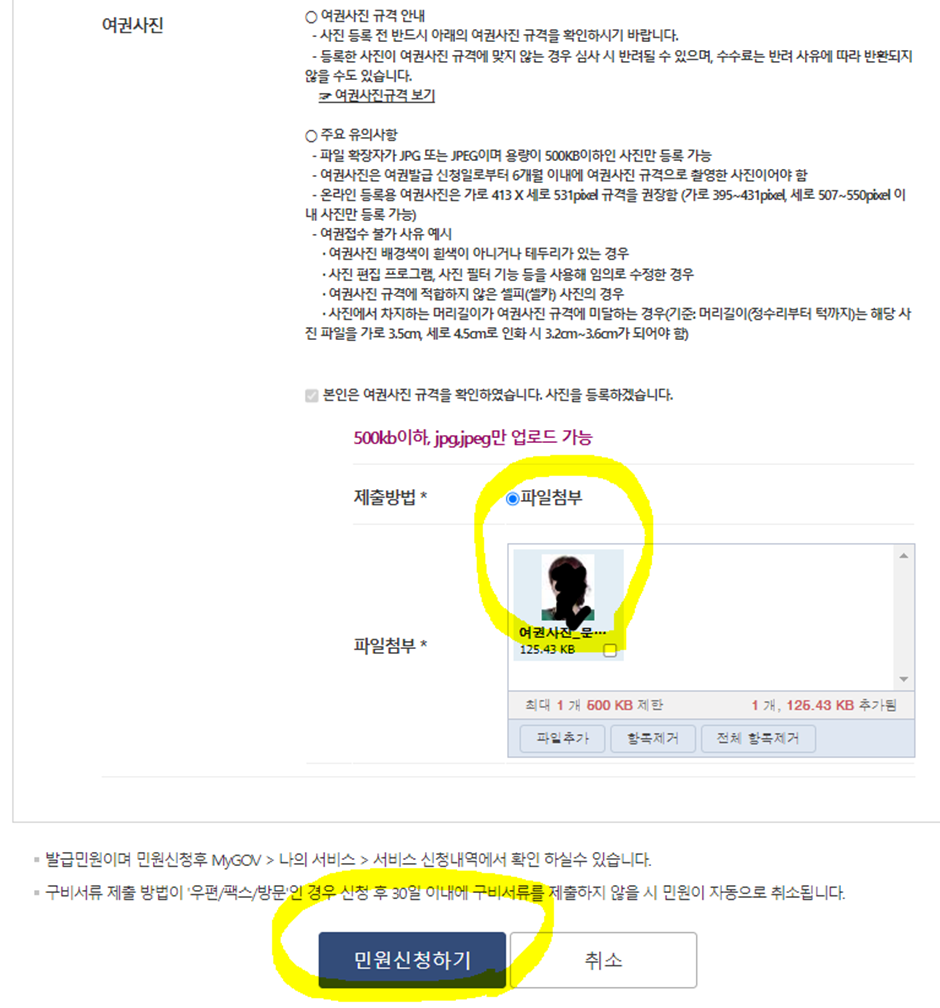 온라인 여권신청