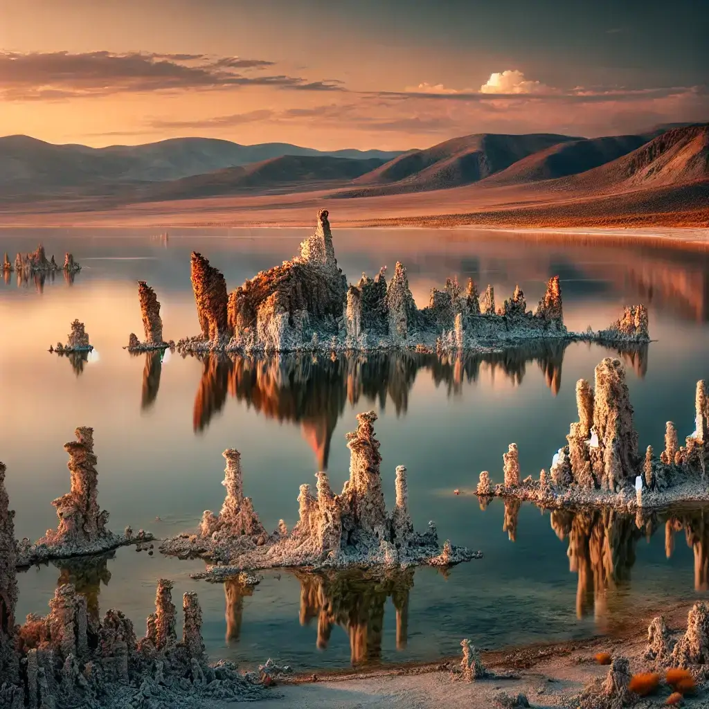 모노 호수, 미국의 신비로운 염분 호수
