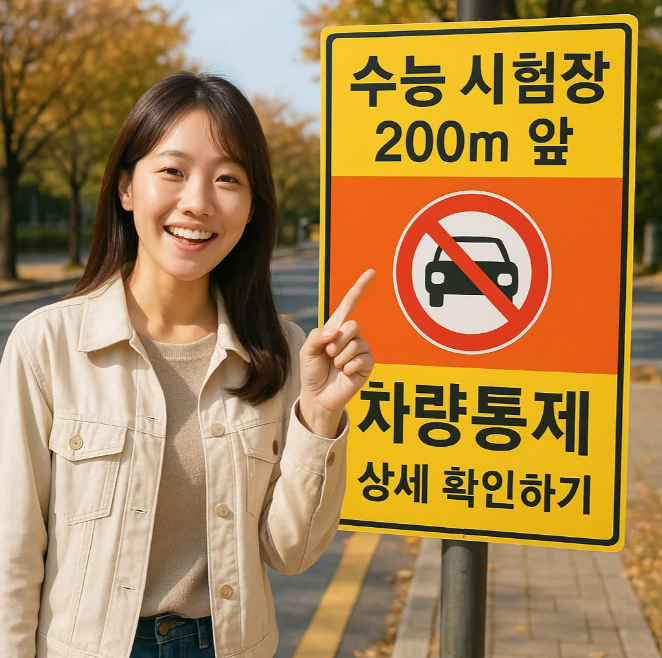 수능 시험장 200m 앞 차량통제 상세 확인하기