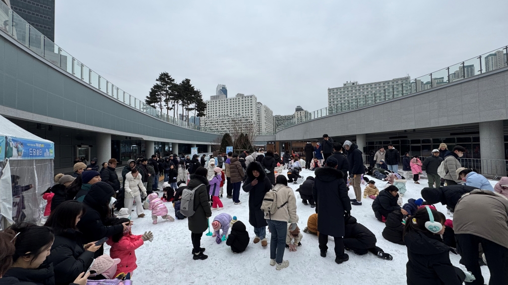 경기도청 담뜰 겨울 눈밭 놀이터 방문 후기