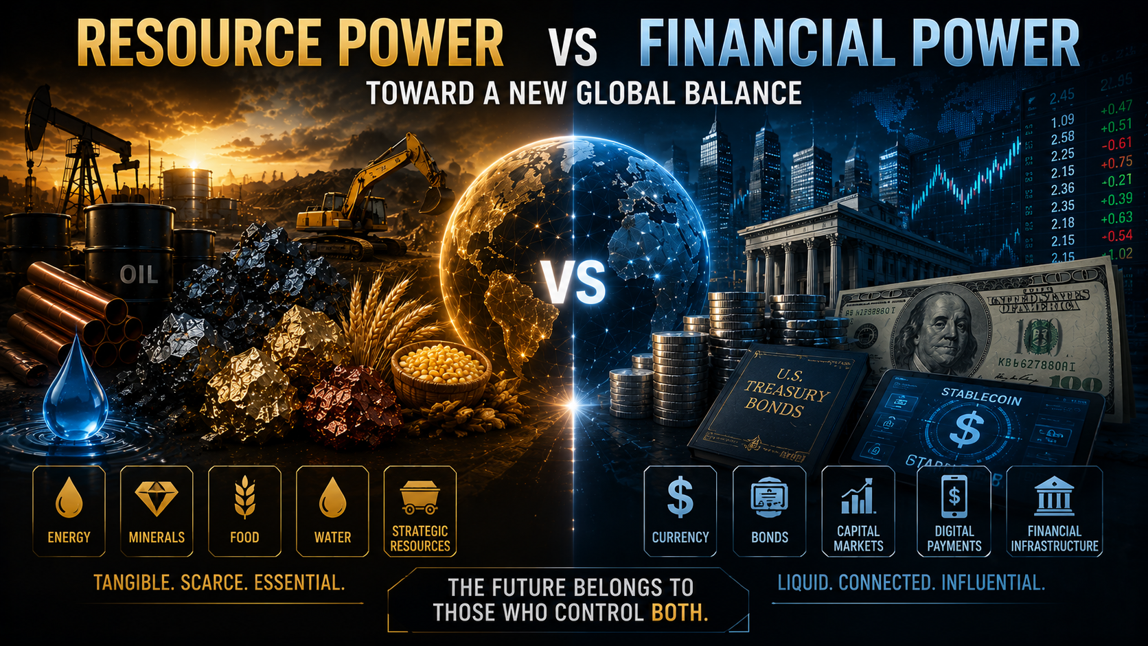 Resource power and financial power in the future economy