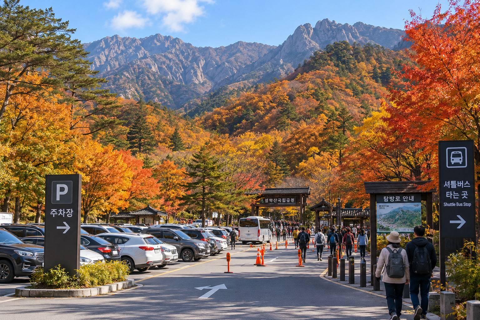 단풍 명소는 주차