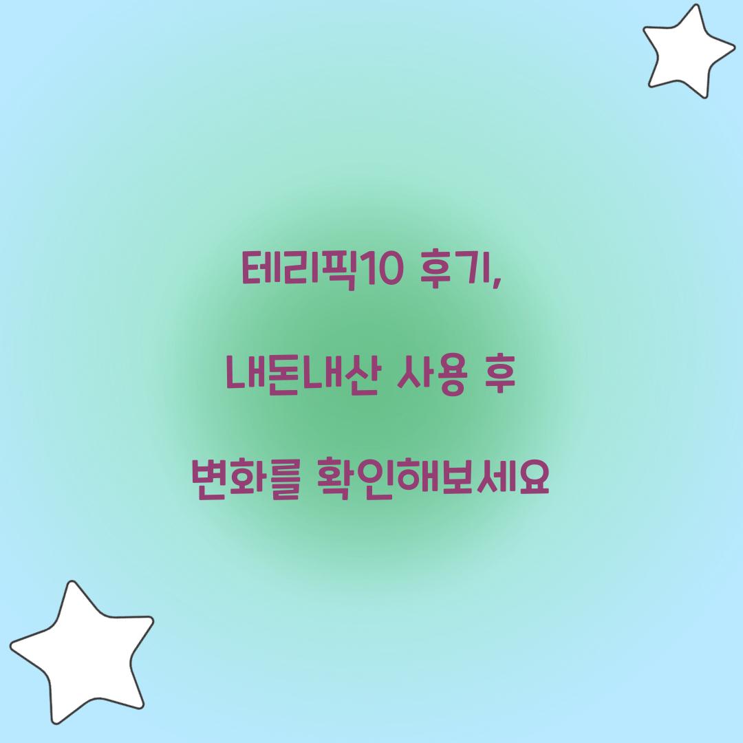 테리픽10 후기
