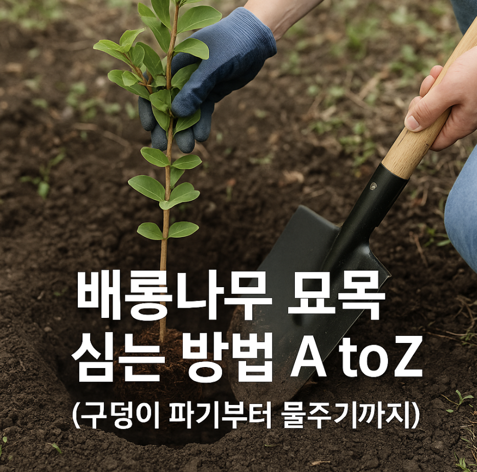 배롱나무 묘목 심는 방법 A to Z (구덩이 파기부터 물주기까지)