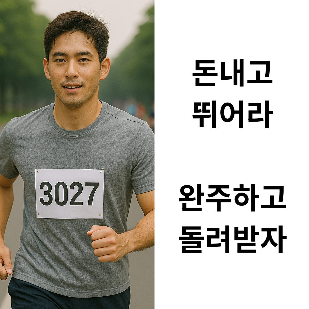 돈내고 뛰어라 완주하고 돌려받자