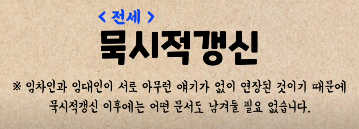 묵시적 갱신 계약서 작성 여부