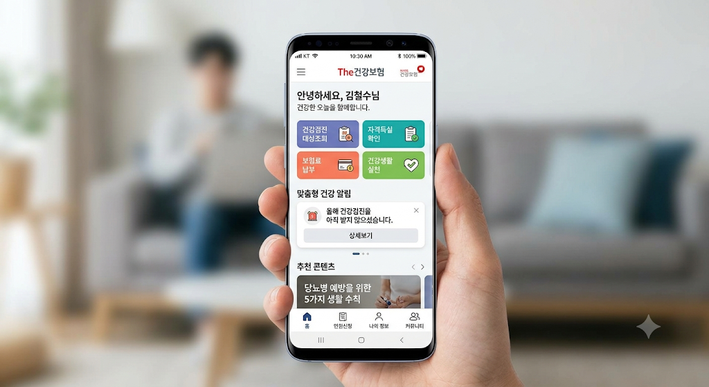 The건강보험 앱 환급금 조회 신청 방법