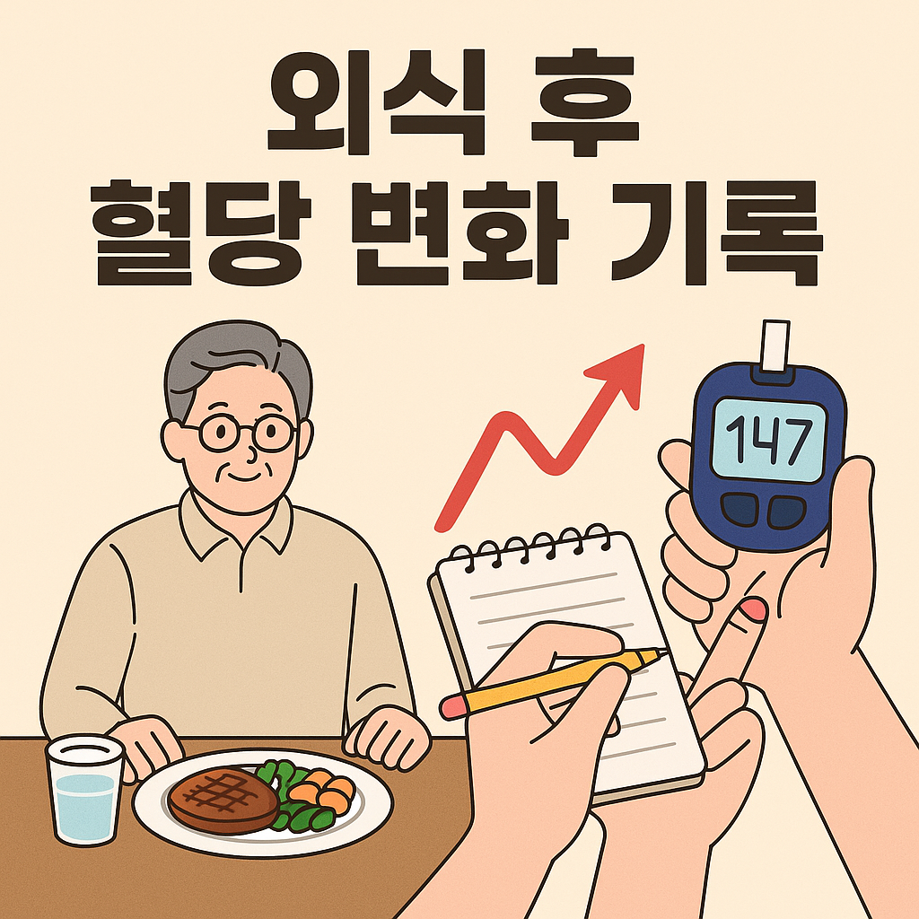 외식 후 혈당 변화 기록