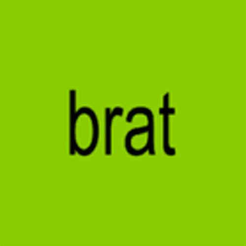 Charli XCX - BRAT (2024) Album Cover Image
찰리XCX 브랫 앨범 커버 이미지. 연두색 배경에 검정색 brat 텍스트