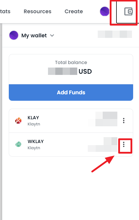 KLAY를 WKLAY로 변환하는 법