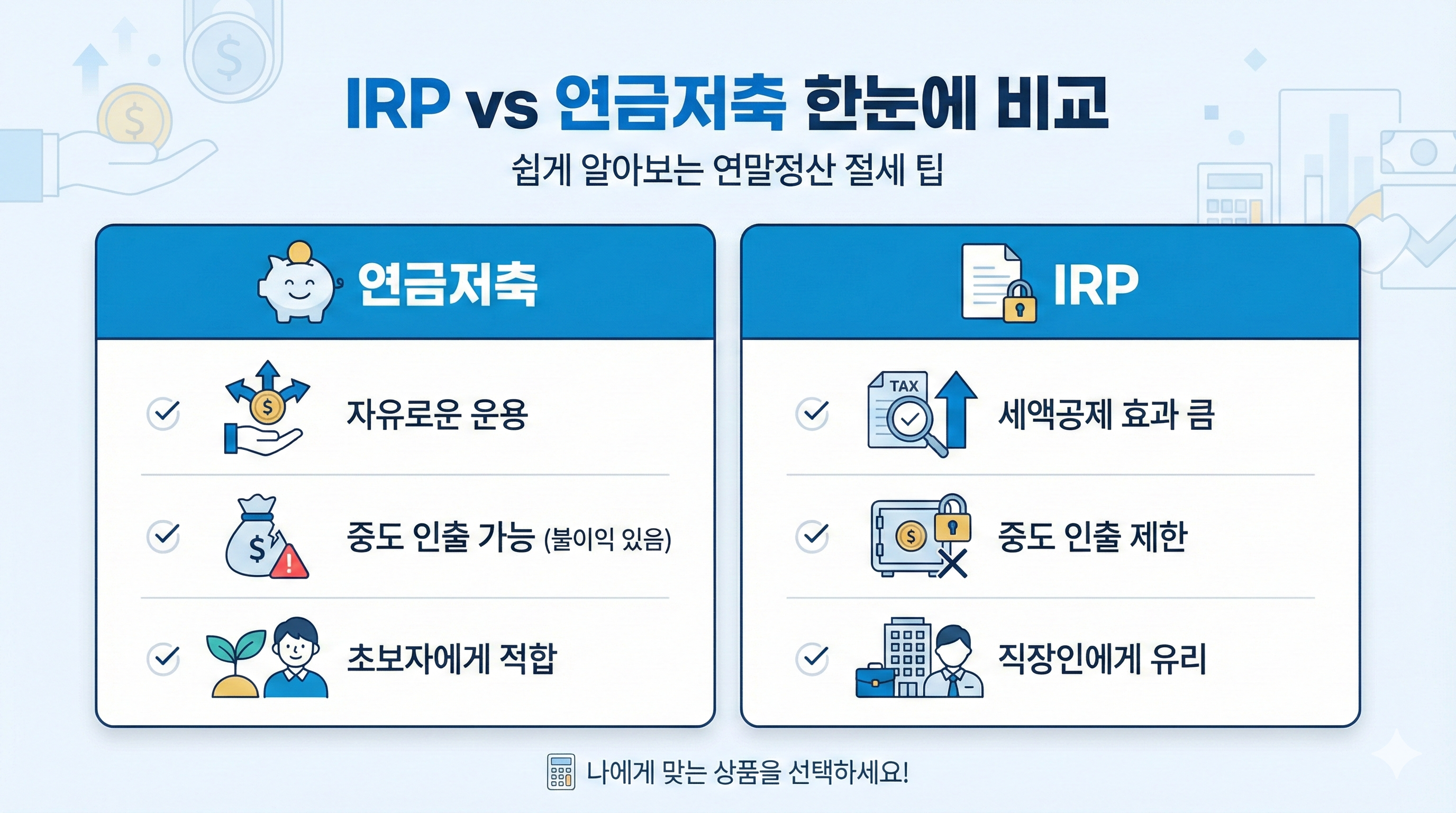 IRP vs 연금저축 비교