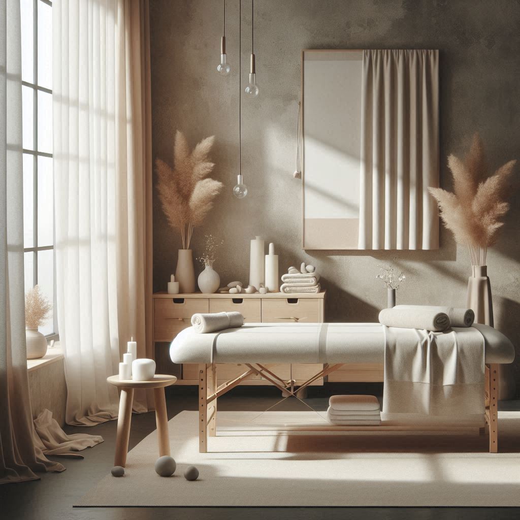 피부,체형관리 샵 배경